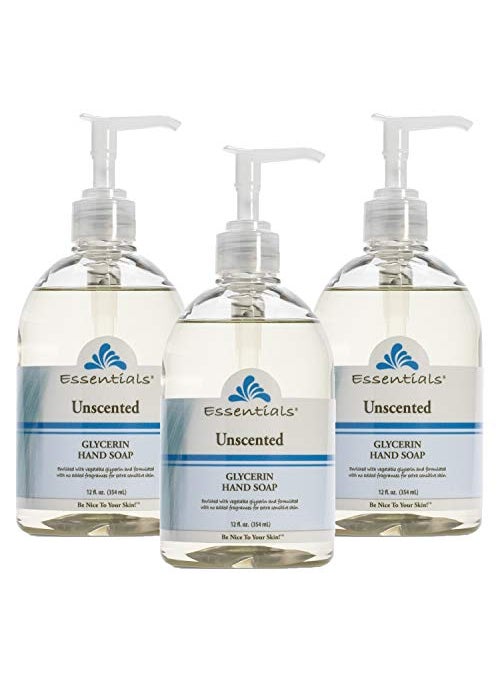 Clearly Natural - Essentials by Clearly Natural Glycerin Liquid Hand Soap, Unscented, 12-Fluid Ounce, Pack of 3 - Image 1