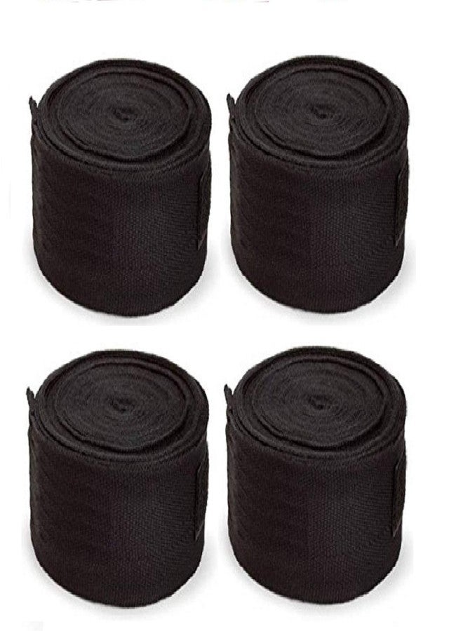 فينوم ضمادات يد VENOM من القطن (طول: 150 بوصة) - دعامة مرنة لليد والمعصم لتدريبات الكيك بوكسينغ في الصالات الرياضية (أسود، أسود) - Image 1