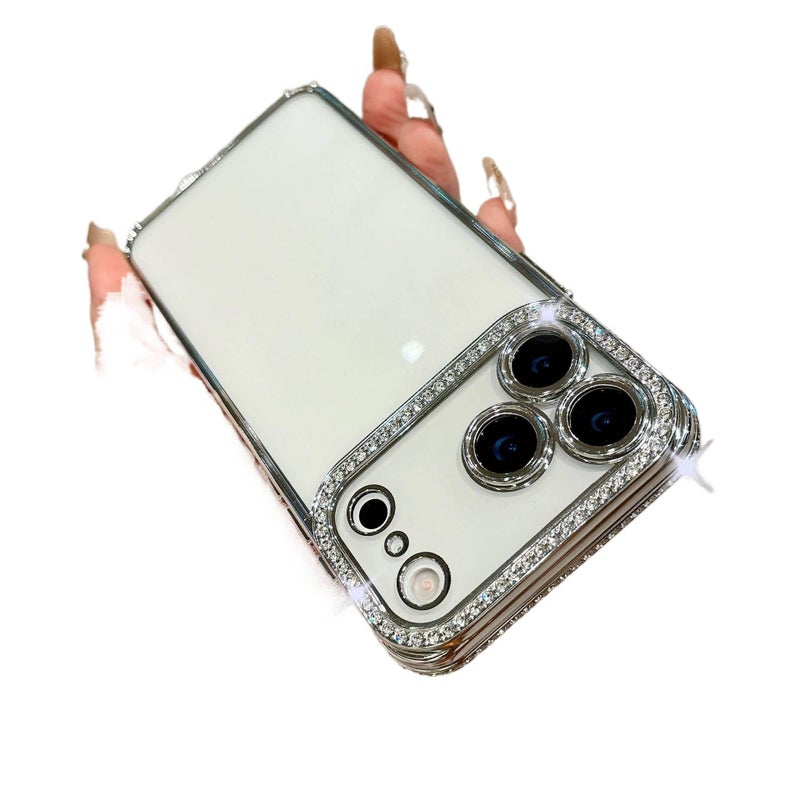 غطاء واقي، مقاوم للصدمات لـ iPhone 13، Silver TPU، حماية من السقوط من مادة TPU باللون الفضي - Layan Lure - Image 1