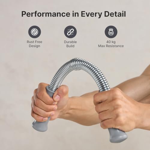 Cult Power Twistor Bar Hand Grip Strengthener – Upper Body Exercise Tool for Arms, Wrists, Chest & Shoulders – Adjustable Resistance upto 40kg for Strength Training - Image 4