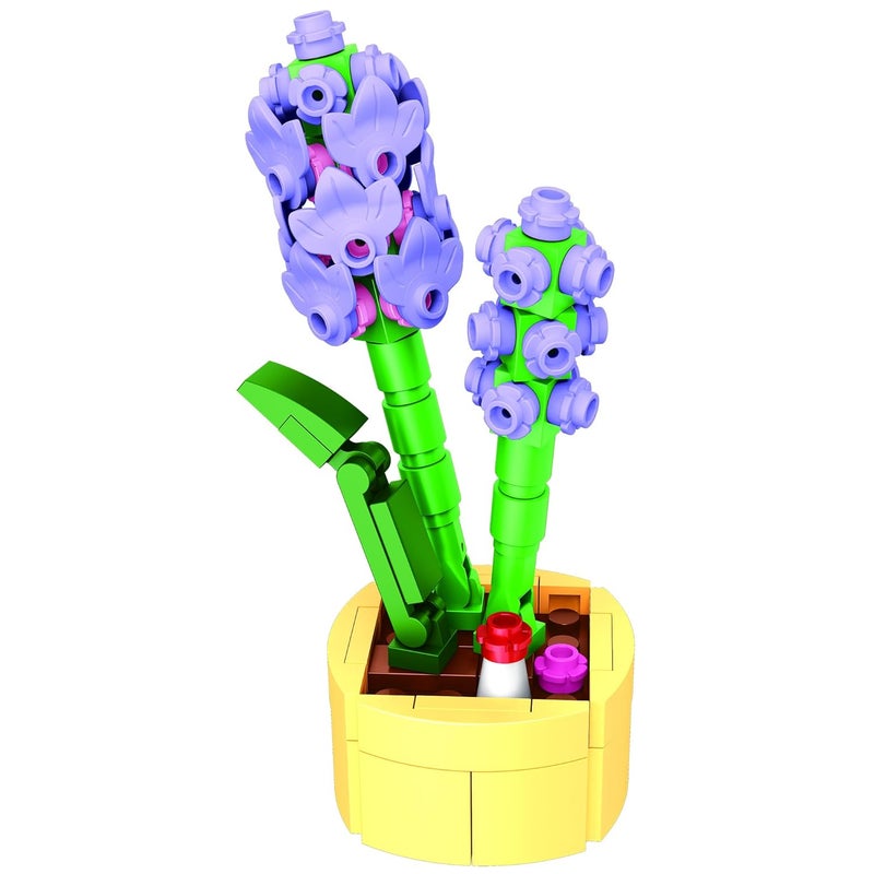 ThinkerPlace 8-in-1 Flowers Galsang Flower (107 Pieces) | Learn About Plant Kingdom | Building Block Set for Kids Age 6+ | STEM Educational Toy | Build, Collect & Create Flower Pen Stand - Image 1