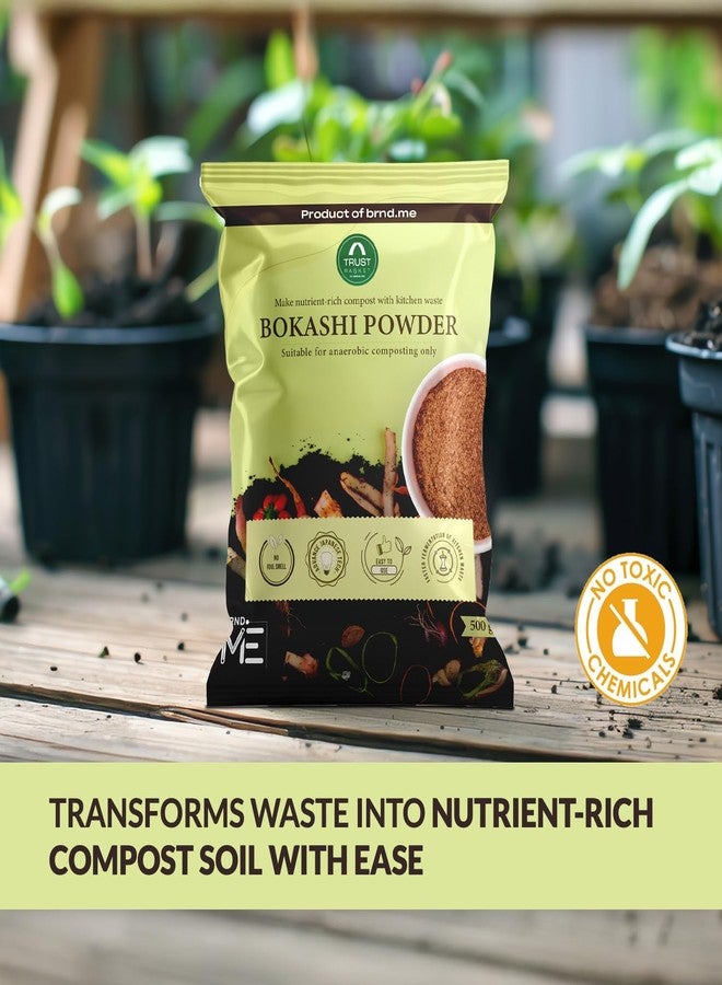 TrustBasket Bokashi Compost Maker Powder 500gms | Microbial inoculant to Initiate anaerobic Decomposition Indoors | Prevents Foul Smell in The Compost - Image 2