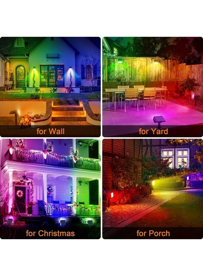 4 Pack Solar Outdoor Spotlights 7 Modes Motion Sensor IP65 Waterproof Remote Control - Image 5