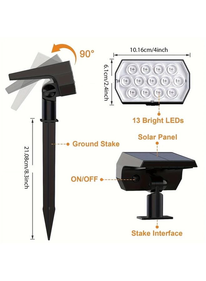 4 Pack Solar Outdoor Spotlights 7 Modes Motion Sensor IP65 Waterproof Remote Control - Image 4