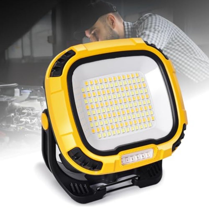 Toby's 6000mAh Magnetic Work Light Rechargeable with 4000 Lumen IP65 Waterproof, 30H Runtime, 4 Brightness and 4 Color Modes with Red SOS, Strong Magnet Base for Car Repair, Camping, Emergency 1PC - Image 1