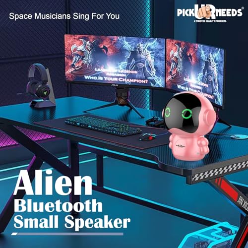 Pick Ur Needs Rechargeable Wireless Mini DJ Bluetooth Speaker HiFi Bass, LED Lights, 800mAh Battery, USB/TF Card Playback - Image 2