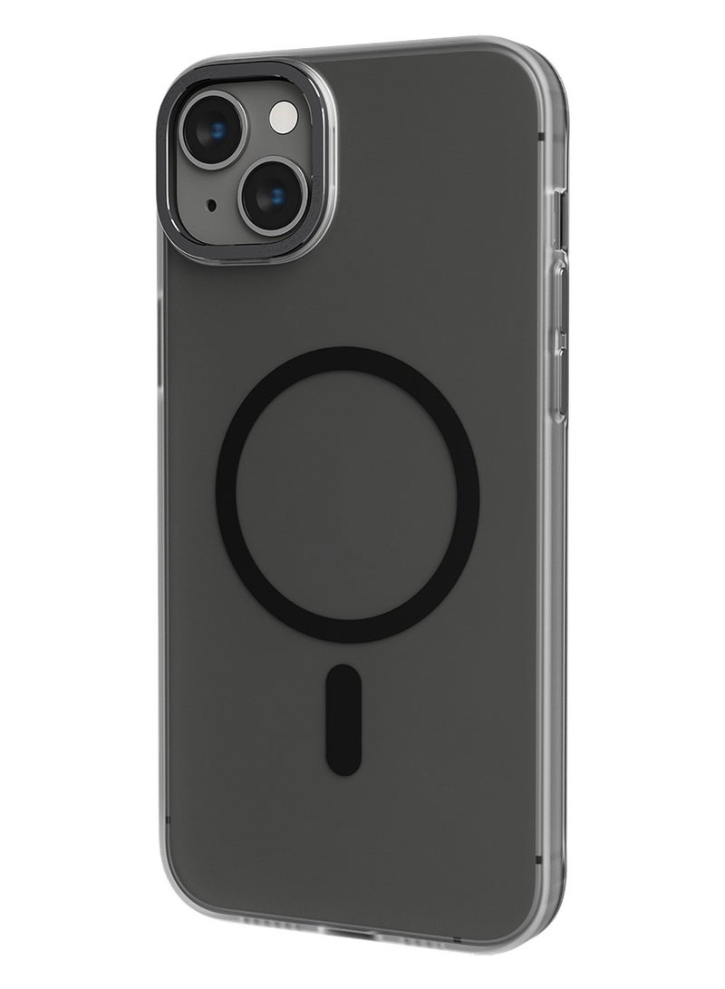 LEVELO iPhone 14 Plus Case MagSafe Glory Matte Back Cover / Anti-Shock Proof / Metal Camera Ring / Ultra-Slim Hard Case / MagSafe Compatibility - Matte Grey - Image 2