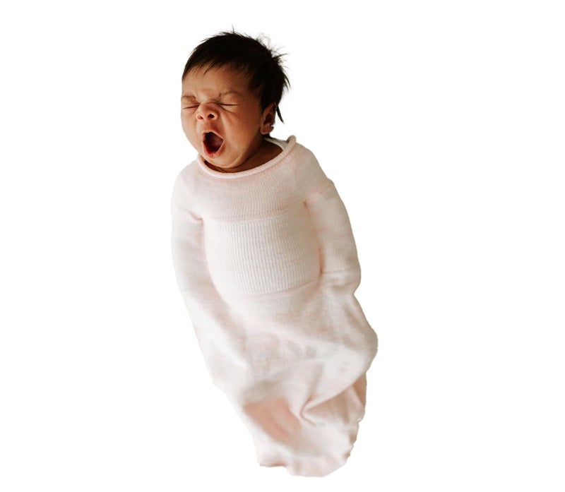 Swaddelini Swaddle Sleep Sack, Easy-to-Use Baby Sleep Sack, Helps Babies Sleep Longer, 0-3 Months, 6-12 Pounds, Made in USA, Pink - Image 5