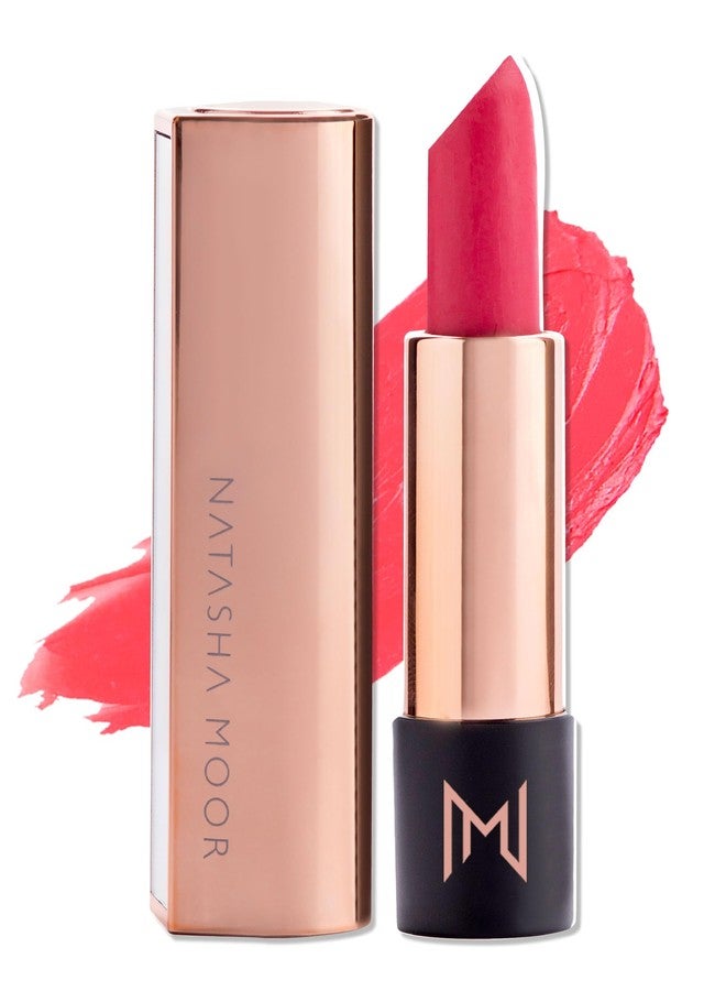 NATASHA MOOR Silk Suede Lipstick: Long-Lasting, Hydrating Semi-Matte Finish - Creamy, Cruelty-Free Formula - Silky Smooth and Highly Pigmented - EMPIRE - Image 1