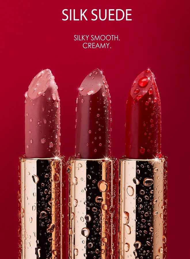 NATASHA MOOR Silk Suede Lipstick: Long-Lasting, Hydrating Semi-Matte Finish - Creamy, Cruelty-Free Formula - Silky Smooth and Highly Pigmented - EMPIRE - Image 3