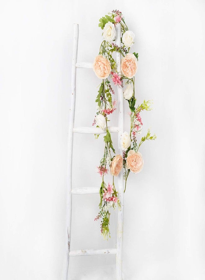 DearHouse 2Pack Artificial Peony Flower Garland - Silk Peony Garland with Pink and White Flowers for Wedding Party Table Decoration,6ft/Strand - Image 5