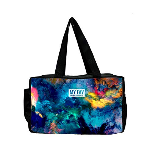 Myfav MY FAV Colorful Insulated Lunch Bag | Stylish Lunch Bag for Office Women & Girls | Leakproof & Water-Resistant | Never-Fade Digital Print | Lightweight, Durable & Spacious Tiffin Bag | Pack of 1 - Image 1
