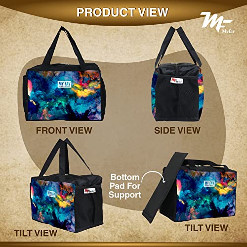Myfav MY FAV Colorful Insulated Lunch Bag | Stylish Lunch Bag for Office Women & Girls | Leakproof & Water-Resistant | Never-Fade Digital Print | Lightweight, Durable & Spacious Tiffin Bag | Pack of 1 - Image 3