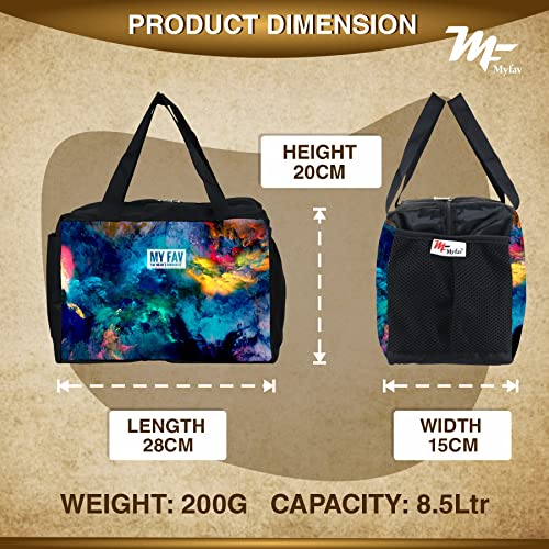 Myfav MY FAV Colorful Insulated Lunch Bag | Stylish Lunch Bag for Office Women & Girls | Leakproof & Water-Resistant | Never-Fade Digital Print | Lightweight, Durable & Spacious Tiffin Bag | Pack of 1 - Image 4
