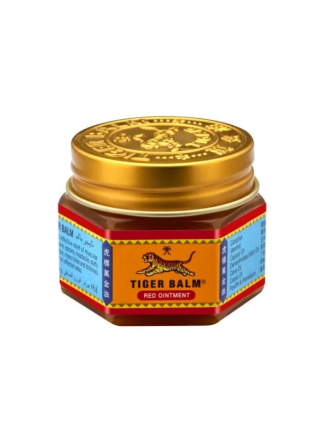TIGER Balm Red Ointment | Warm Relief For Muscle Pains and Itches Due To Insect Bites | Fast Acting Pain-Relief Properties | 10gm - Image 1