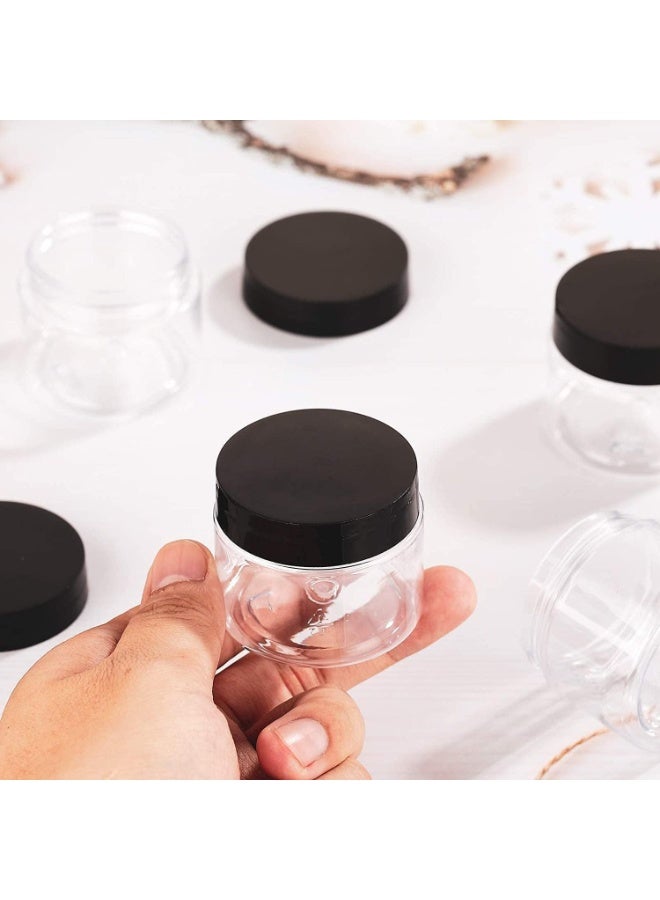 4 Pack Cosmetic Jars, Round Clear Container with Lid, Plastic Cosmetic Jars, Refillable Small Storage Containers, Wide Mouth, Leak Proof, for Slime, Cosmetic, Lotion, Candy, Craft - Image 5