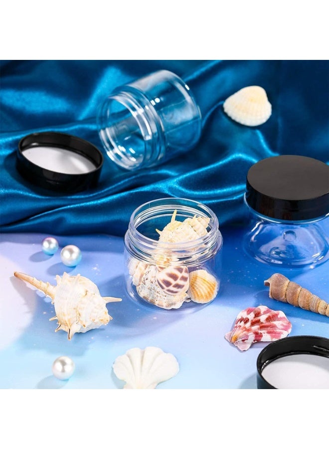 4 Pack Cosmetic Jars, Round Clear Container with Lid, Plastic Cosmetic Jars, Refillable Small Storage Containers, Wide Mouth, Leak Proof, for Slime, Cosmetic, Lotion, Candy, Craft - Image 3