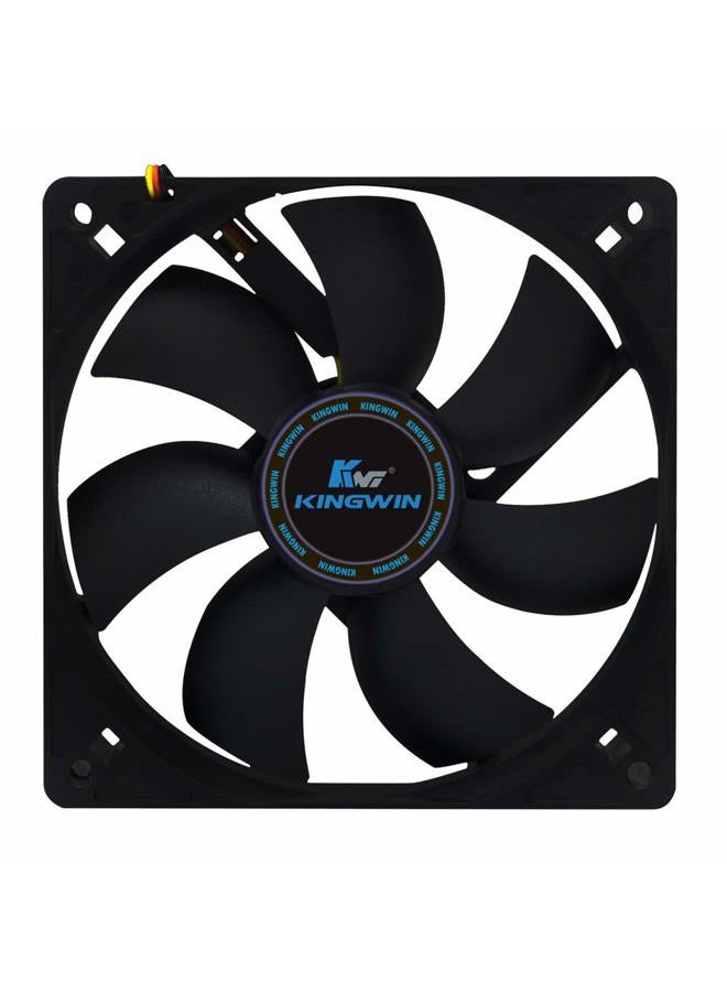 KingWin 120mm Silent Fan for Computer Cases, Mining Rig, CPU Coolers, Computer Cooling Fan, Long Life Bearing, and Provide Excellent Ventilation Black CF-012LB - Image 2