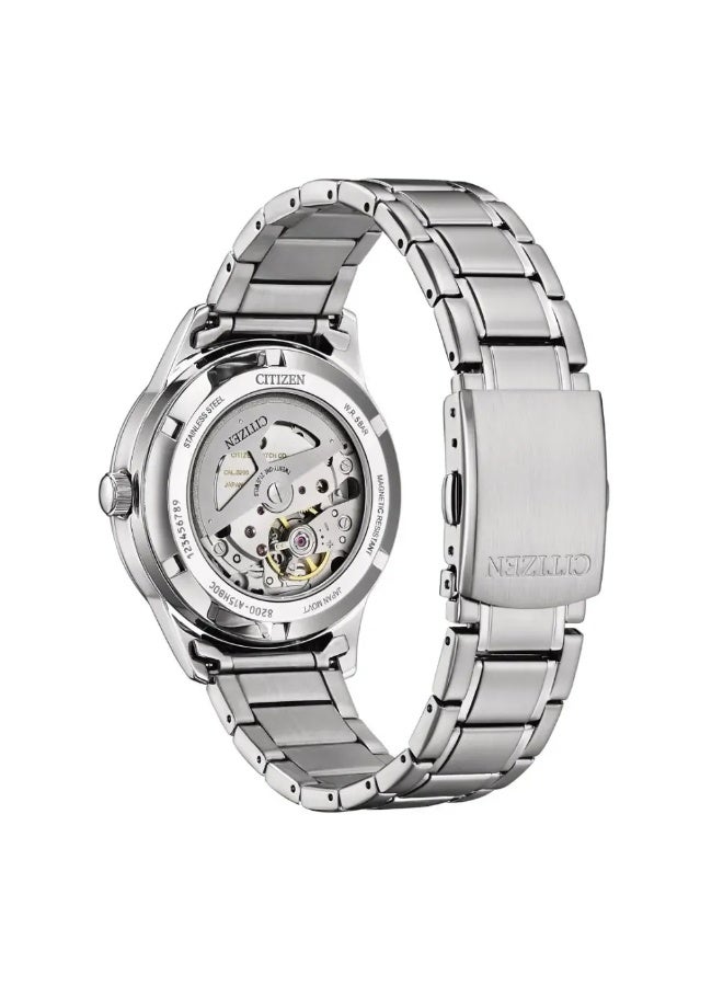 سيتيزن Mechanical Men's Watch NY4060-51E, 40 mm Black Dial, Stainless Steel Case & Bracelet, 100 m WR - Image 1