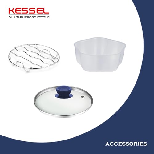 Pigeon Kessel Multipurpose Kettle 1.5 litres with Stainless Steel Body, used for boiling Water and milk, Tea, Coffee, Oats, Noodles, Soup etc 600 Watt (Blue) - Image 3