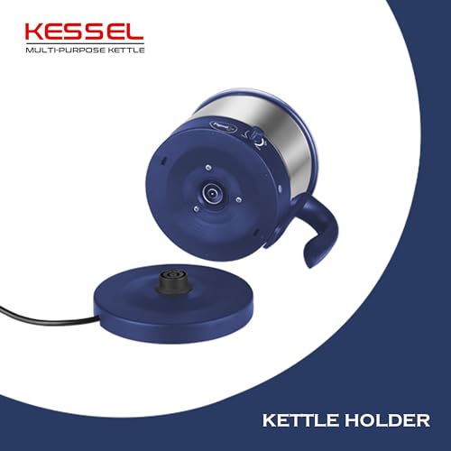 Pigeon Kessel Multipurpose Kettle 1.5 litres with Stainless Steel Body, used for boiling Water and milk, Tea, Coffee, Oats, Noodles, Soup etc 600 Watt (Blue) - Image 5
