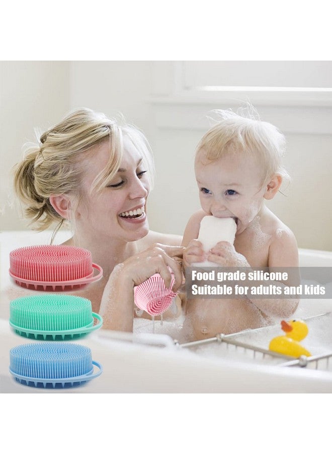 MR LION Silicone Body Brush, Exfoliating Body Scrubber, Silicone Body Scrubber Loofah, Silicone Bath Brush, Soft Exfoliating Body Bath Shower Scrubber Brush For Kids And Adults All Kinds Of Skin -3 Pack - Image 4