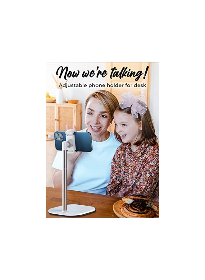 PROMASS ChatStand, Height Adjustable Mobile Phone Stand for Desk | Mobile Phone Holder Stand for Office, Desk Phone Stand for Recording, iPhone Stand for Desk Accessories for Women, iPhone Holder - Image 2