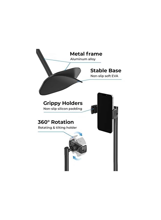 PROMASS ChatStand, Height Adjustable Mobile Phone Stand for Desk | Mobile Phone Holder Stand for Office, Desk Phone Stand for Recording, iPhone Stand for Desk Accessories for Women, iPhone Holder - Image 3