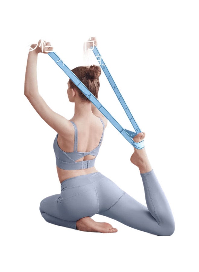 Dweck Dance Yoga Elastic Band For Children And Adults, Resistance Rope For Stretching And Segmented Training, 10 Levels, Blue - Image 1