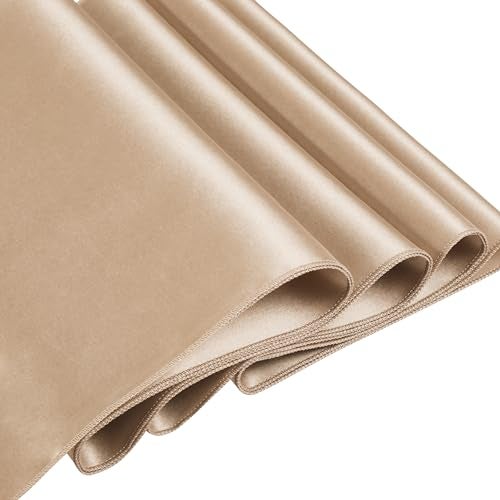 Counfeisly 1 Pack Satin Table Cover Rectangle Silkly Soft Table Cloth, Satin Dining Table Cloths for Wedding Banquet Table Decoration, Dining Room, Indoor and Outdoor Use, 60 x 84 Inches, Taupe - Image 2