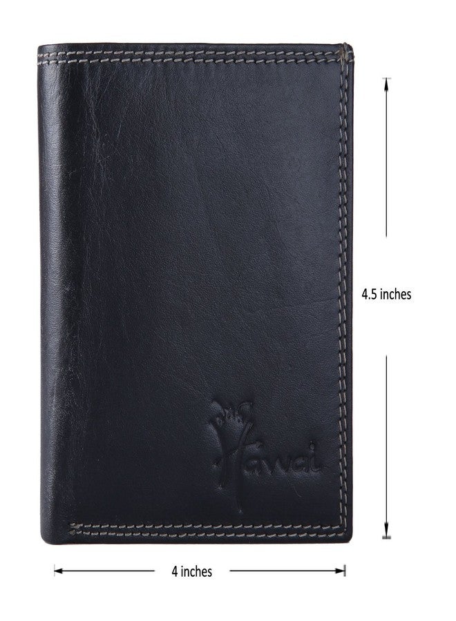Hawai Men Black Genuine Leather Wallet (8 Card Slots) - Image 5