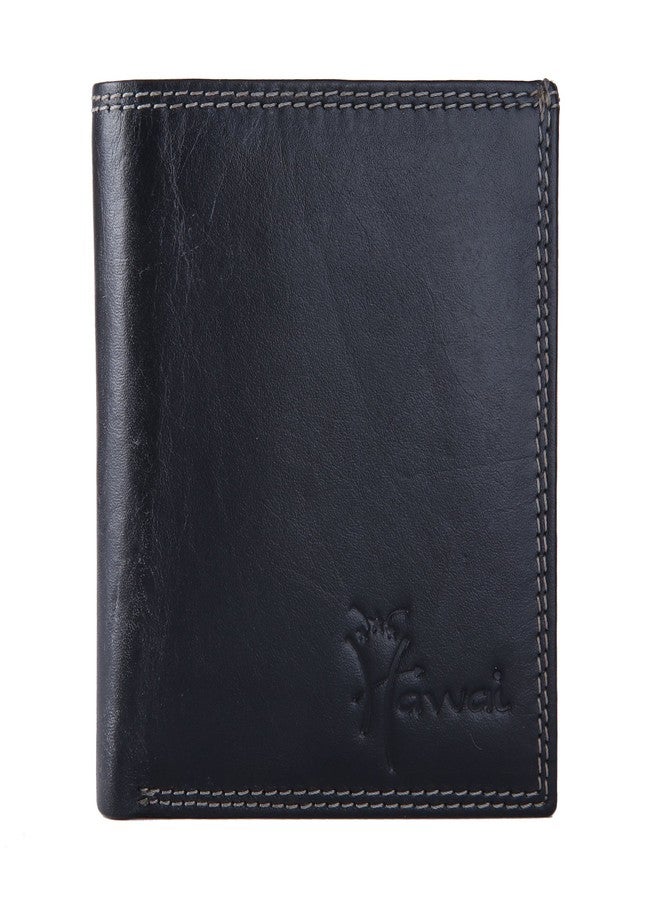 Hawai Men Black Genuine Leather Wallet (8 Card Slots) - Image 1