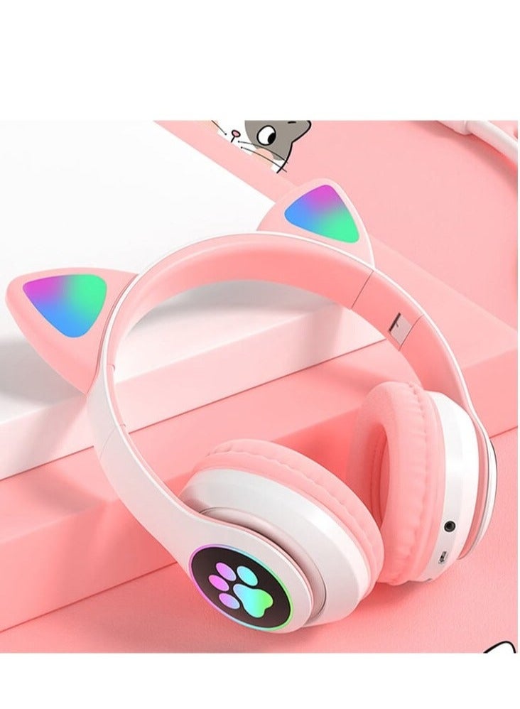 JAJEEK Cat Ear RGB Wireless Headphone STN-28 | Stylish LED Light-Up Design | High-Quality Sound | Bluetooth Connectivity | Comfortable & Adjustable for Gaming, Music, & Daily Use - Image 2