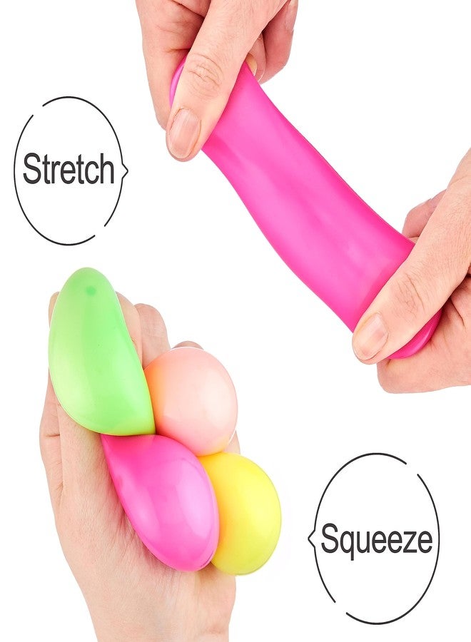 Expressions 12pc Value Pack - Squeeze Balls in Assorted Neon Colors - Fidget Toy Stress Balls for Adults and Kids - Anxiety Relief Items to Squish, Squeeze, Throw and Stick Fidgets for Kids - Image 3