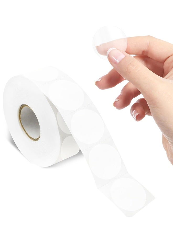 2000 قطعة من الملصقات الشفافة مقاس 1 بوصة، ملصقات لإغلاق الطرود والأظرف، ملصقات دائرية منقطة للبريد. - Image 1