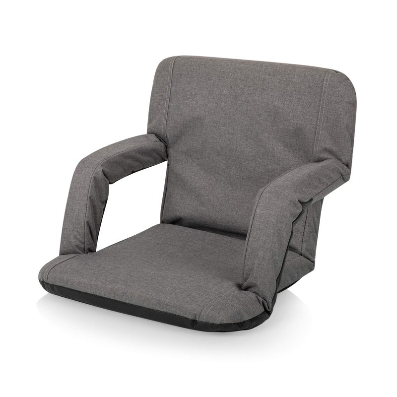 PICNIC TIME ONIVA  a Brand Ventura Reclining Stadium Seat with Back Support  Bleacher Seat  Beach Floor Chair Heathered Gray