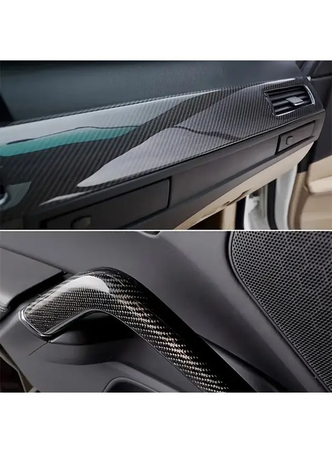 PET Black 7D Carbon Fiber Wrap Film 11 81x39 37in Glossy Finish Strong Adhesive - Image 5