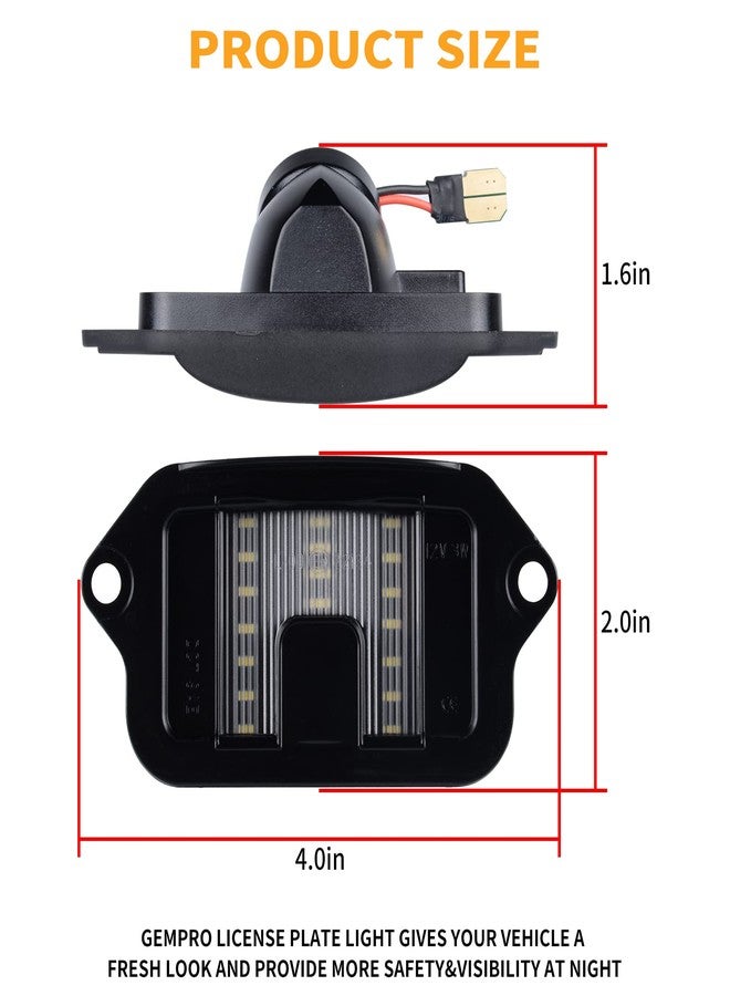 Gempro LED License Plate Light Assembly for Ford Mustang 2005-2009 Rear Bumper Tag Lamps 6000K White, 1PC - Image 3