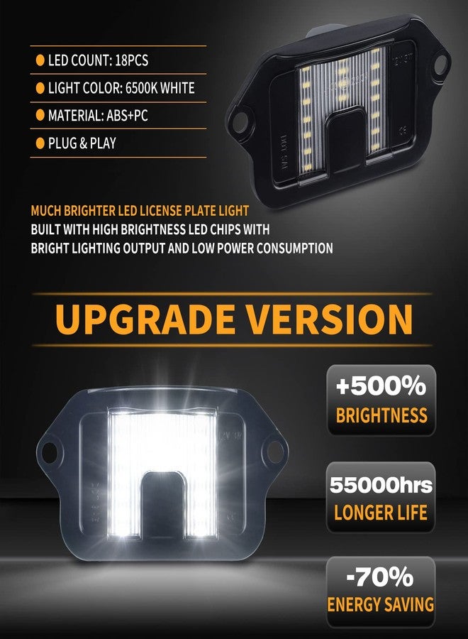 Gempro LED License Plate Light Assembly for Ford Mustang 2005-2009 Rear Bumper Tag Lamps 6000K White, 1PC - Image 2