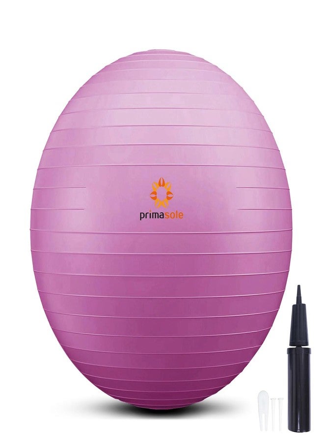 Primasole 65cm Anti-Burst Yoga Ball for Pilates, Core Strength, Pregnancy & Office Chair - Stability Ball for Home & Gym Workout (25.6 Inch, Nail Pink)‌ - Image 1
