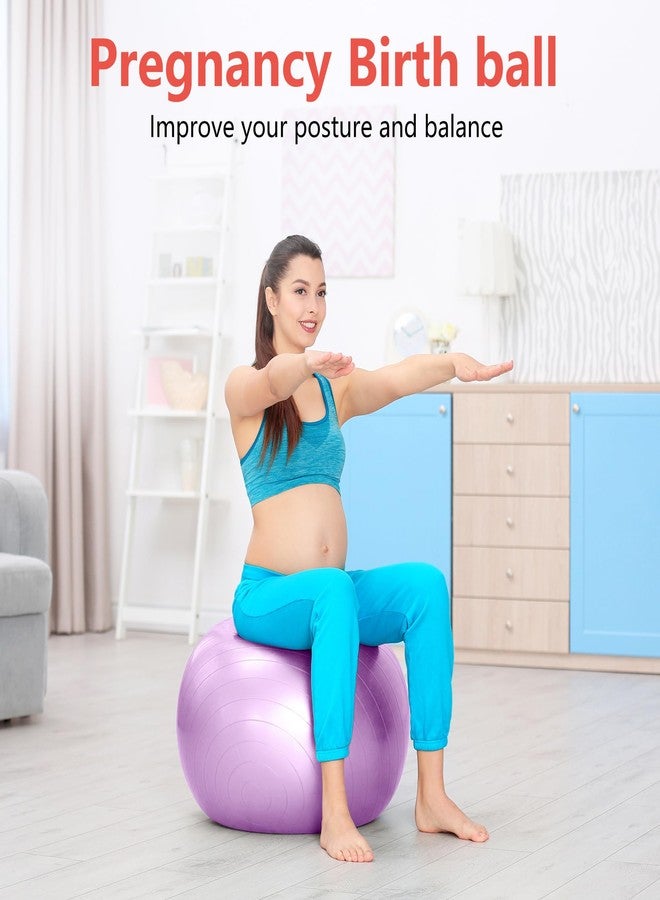 Primasole 65cm Anti-Burst Yoga Ball for Pilates, Core Strength, Pregnancy & Office Chair - Stability Ball for Home & Gym Workout (25.6 Inch, Nail Pink)‌ - Image 4