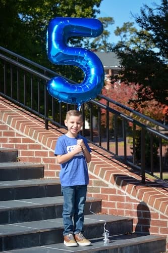 IWERP Navy Blue 5 Balloon Number Balloon 40 Inch Blue Party Supplies 5th Birthday Balloon Decorations 5 Number Balloons Number 5 Balloon - Image 5