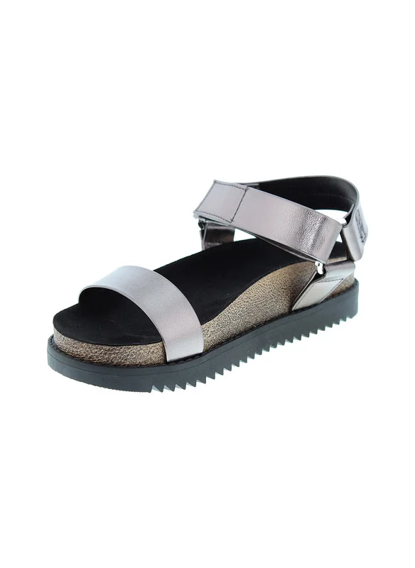 MOLECA Moleca Ladies Sandals With Back Strap Pewter | Made In Brazil