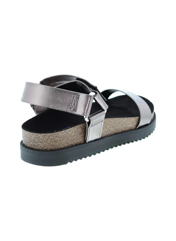 MOLECA Moleca Ladies Sandals With Back Strap Pewter | Made In Brazil