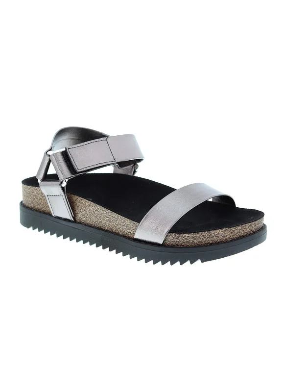 موليكا Moleca Ladies Sandals With Back Strap Pewter | Made In Brazil