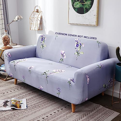 House of Quirk Universal Double Seater Sofa Cover Big Elasticity Cover for Couch 140 GSM Sofa Slipcover (Lavender Leaf, 145-185cm) - Image 1