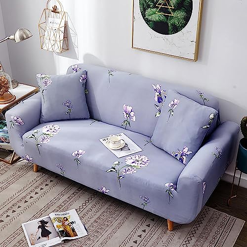 House of Quirk Universal Double Seater Sofa Cover Big Elasticity Cover for Couch 140 GSM Sofa Slipcover (Lavender Leaf, 145-185cm) - Image 3
