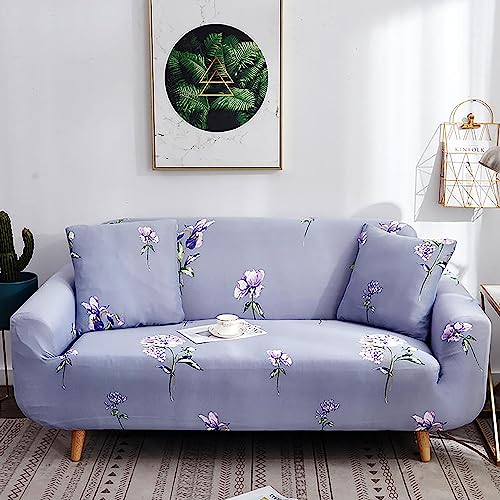 House of Quirk Universal Double Seater Sofa Cover Big Elasticity Cover for Couch 140 GSM Sofa Slipcover (Lavender Leaf, 145-185cm) - Image 2