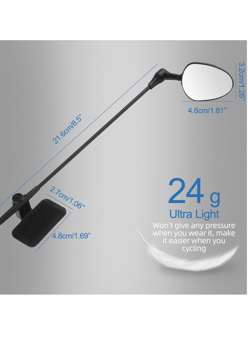 Generic - Bike Helmet Mirror, Fully Adjustable Rear View Bicycle Helmet Mirror for Cycling, Ultra-Clear Glass Safety Mirror, 360 Degree Bicycle Rear View Wide Angle Mirror (2 Pack) - Image 1