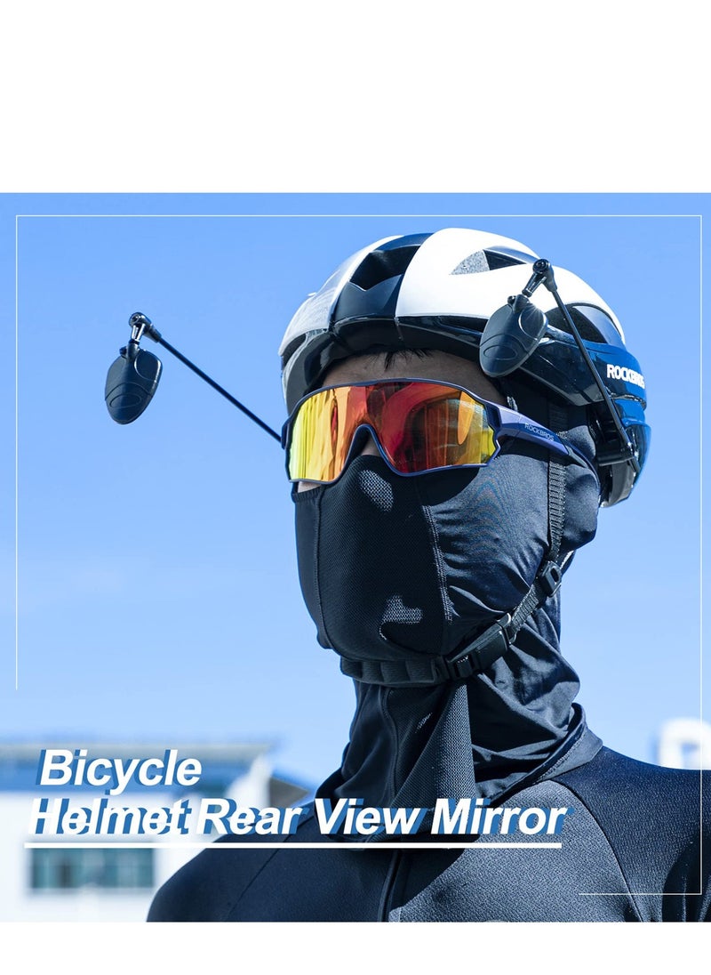 Generic - Bike Helmet Mirror, Fully Adjustable Rear View Bicycle Helmet Mirror for Cycling, Ultra-Clear Glass Safety Mirror, 360 Degree Bicycle Rear View Wide Angle Mirror (2 Pack) - Image 1